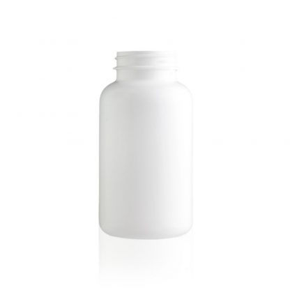 White HDPE Plastic Bottles - Wide Mouth Round Packers