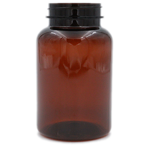 amber plastic pet wide mouth packer 225cc