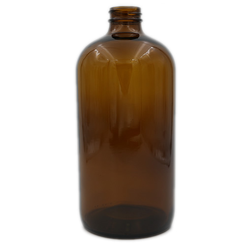 amber glass boston round 32 ounces 33 mm neck finish