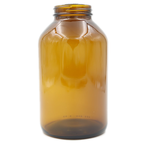 amber glass wide mouth packers 750cc