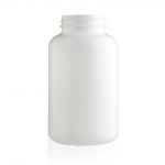 White HDPE Plastic Bottles Wide Mouth Round Packers