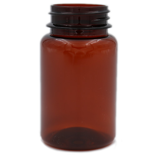 amber plastic pet wide mouth packer 100 cc