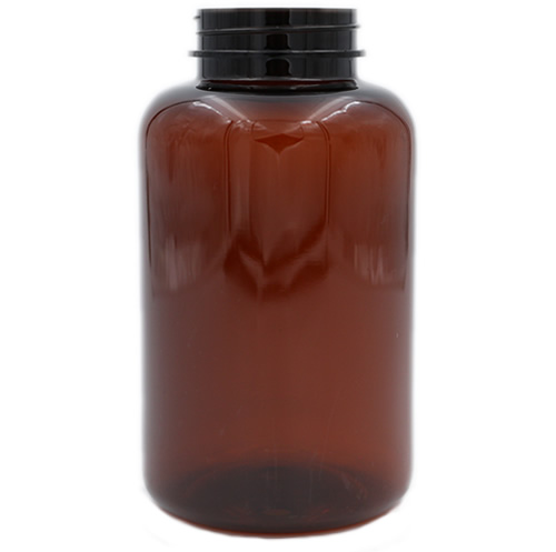 amber plastic pet wide mouth packer 400 cc