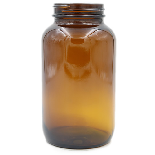 amber glass wide mouth packers 400cc
