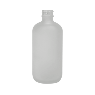 Frosted Flint Boston Round Glass Bottles