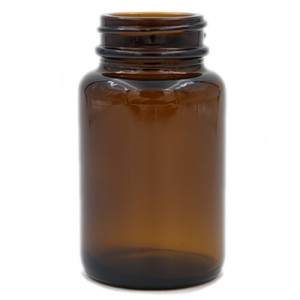 Amber Glass Bottles - Wide Mouth Round Packers
