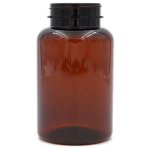 amber plastic pet wide mouth packer 250 cc