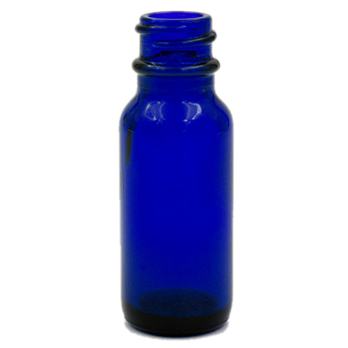 cobalt blue glass boston round 1/2 ounce