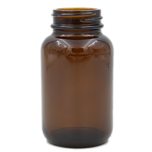 Amber Glass Bottles - Wide Mouth Round Packers