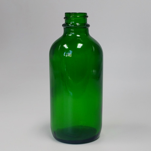 Green Boston Round Glass Bottles