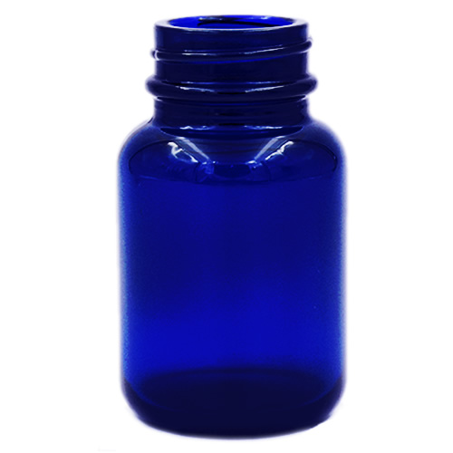 cobalt blue glass wide mouth packer 60cc