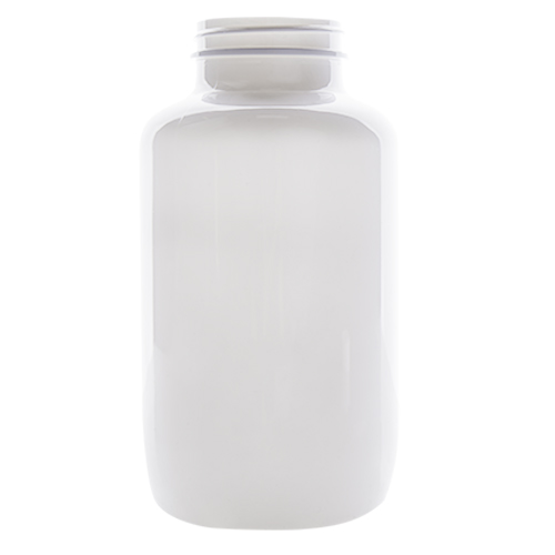 White PET Plastic Bottles - Wide Mouth Round Packers