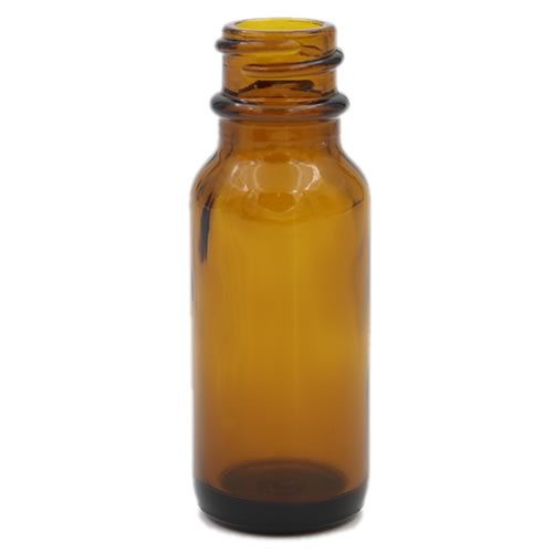 Amber Glass Boston Round 1/2 ounce