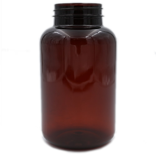 amber plastic pet wide mouth packer 500 cc 53 ml neck finish