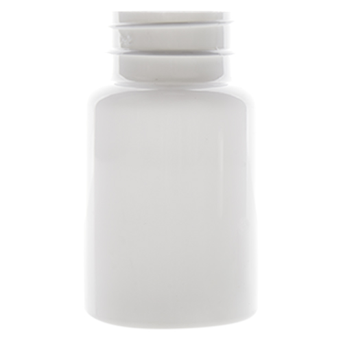 White PET Plastic Bottles - Wide Mouth Round Packers